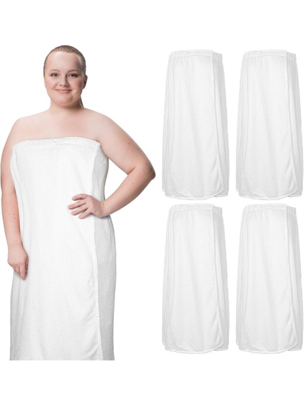Cozy Adjustable Waffle Spa Wrap Towel for Home, Travel & Relaxation